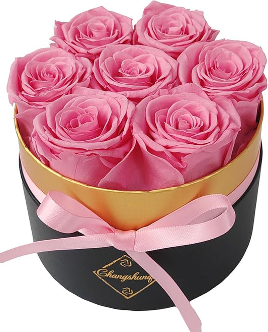 Preserved Roses in a Box, Forever Real Rose Preserved Flowers for Delivery, Eternal Rose Last 2-3 Years, Anniversary Birthday Roses Forever Gifts for Women Mothers, Wife, Her, Mom