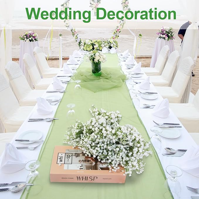 12 Pack Real Touch Artificial Baby's Breath Flowers - 21" Bendable Stems for Wedding Bouquets, Home Centerpieces & Outdoor Decor (Waterproof, Dustproof, White)
