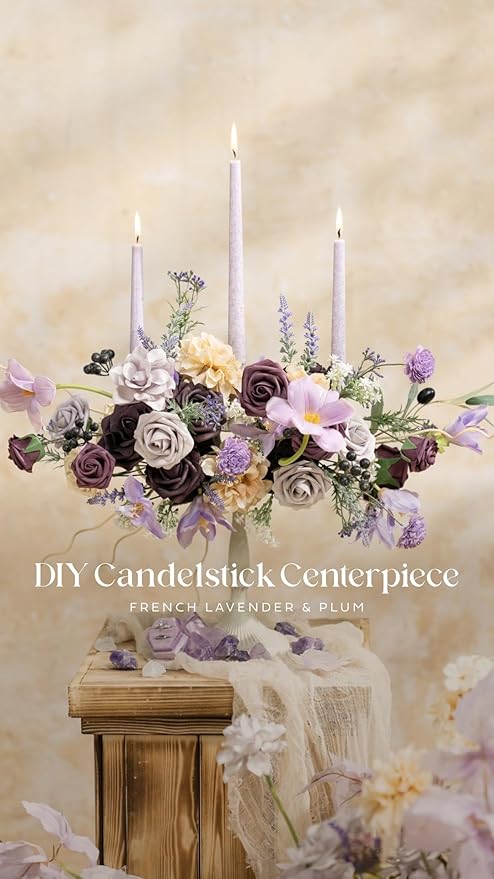 Ling's moment Artificial Flowers 25Pcs Mauve Plum Roses Decor w/Stems,3" Real Touch DIY Foam Floral for Wedding Bouquet/Centerpieces, Outdoors Party Backdrop, Room/Table, and Garden/Pot Decorations