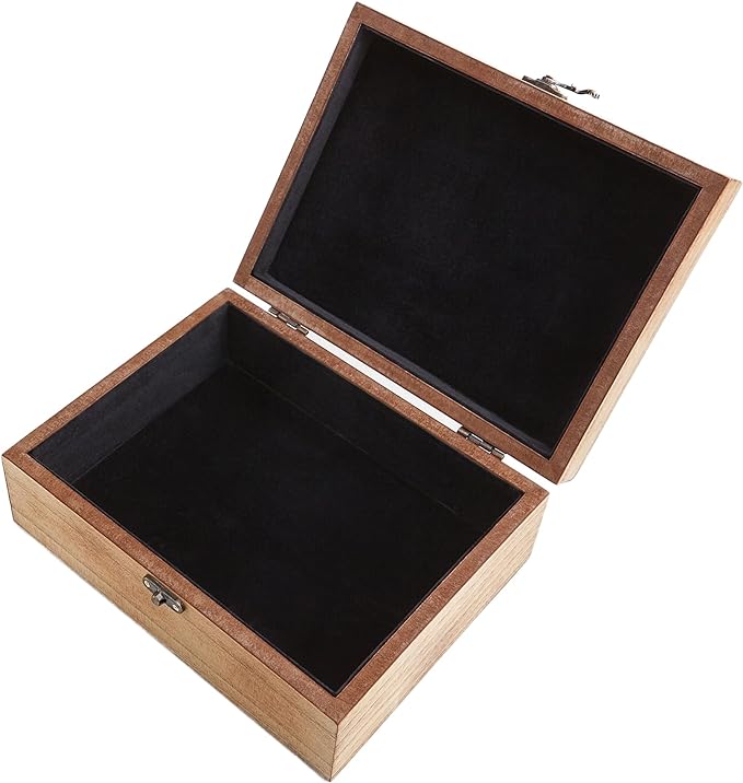 Let's Make Memories Personalized Wooden Keepsake Box With Hinged Lid - Wood Memento Box - Decorative Storage - Home Decor - For Couples, Wedding, Newlyweds - Upload Your Photo - You & Me