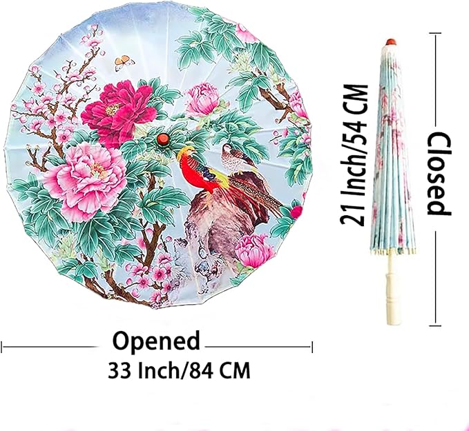 Chinese Japanese Handmade Parasol Umbrella,Asian Decoration DIY Art Dance Classical Umbrella for Wedding Parties Photography Costumes Cosplay
