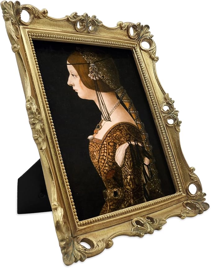 SIMON'S SHOP 8x10 Picture Frame for Wall and Tabletop, Vintage Gold Picture Frames 8x10 with Glass Cover Display Vertical or Horizontal, Antique Style Photo Frames