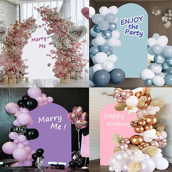6.6 FT Arch Backdrop Cover, JFDYDM Navy Blue Wedding Arch Cover 6.6 FT, Dark Blue Chiara Backdrop Covers for Party Baby Shower Birthday
