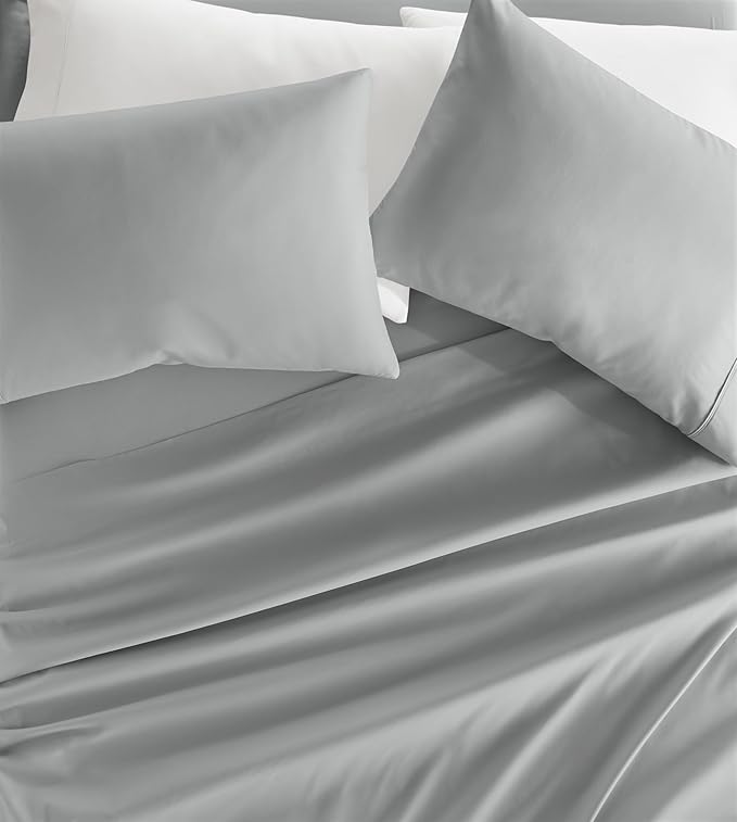 Linen Market Bed Sheets for Twin Size Bed (Light Gray) - Sleep Better Than Ever with These Soft and Cooling Twin Sheets - Deep Pocket Fits 16" Thick Beds - 3 Piece Twin Sheet Set