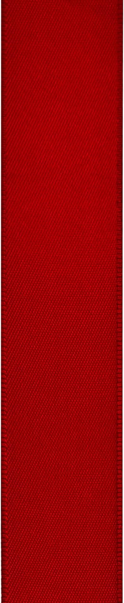 LIUYAXI Red Double Faced Satin Ribbon, 3/8" X Continuous 100 Yards, Ribbons Perfect for Gift Wrapping Bows Bouquet Wedding Decor DIY Craft and More