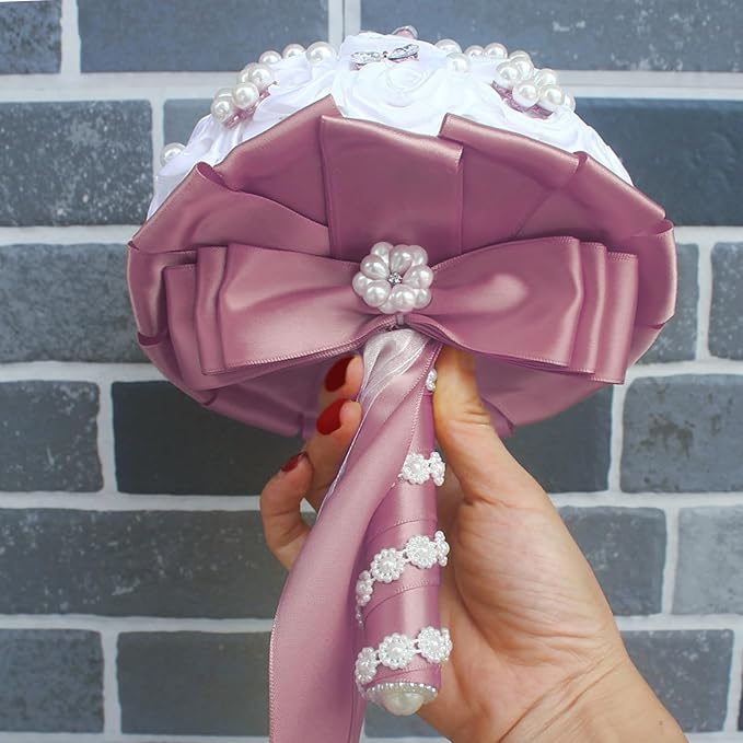 Double Face Rose Mauve Satin Ribbon 1-1/2 inch X 25 Yards Polyester Rose Mauve Ribbon for Gift Wrapping Very Suitable for Weddings Party Hair Bow Invitation Decorations and More