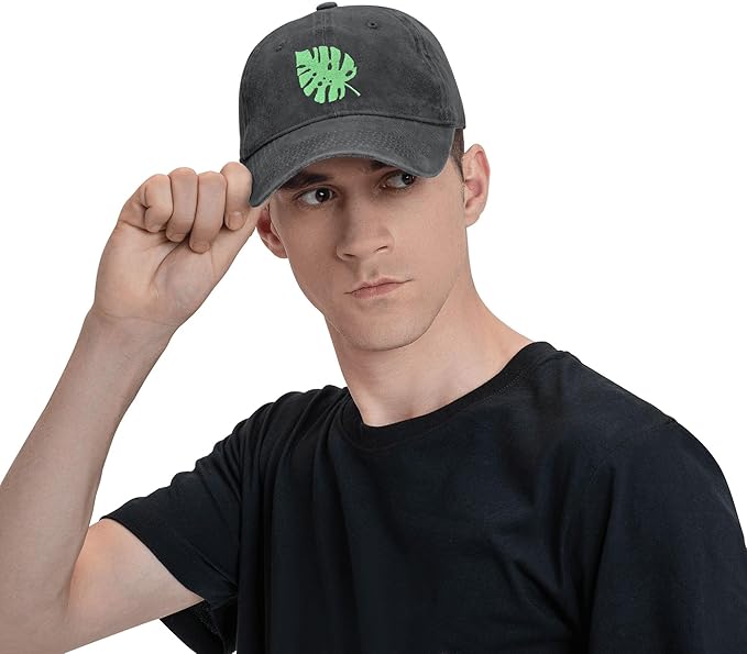 Cute Flower Hat, Elegant Floral Embroidered Adjustable Baseball Cap for Men Women, Gifts for Flower Lovers, Black