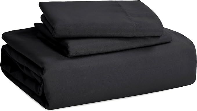 Bedsure Black Duvet Cover King Size - 3 Pieces Prewashed Cotton-Like Extra Soft Bedding Set, Includes 1 Duvet Cover 104x90 Inches with Zipper Closure & 2 Pillow Shams, Comforter Not Included
