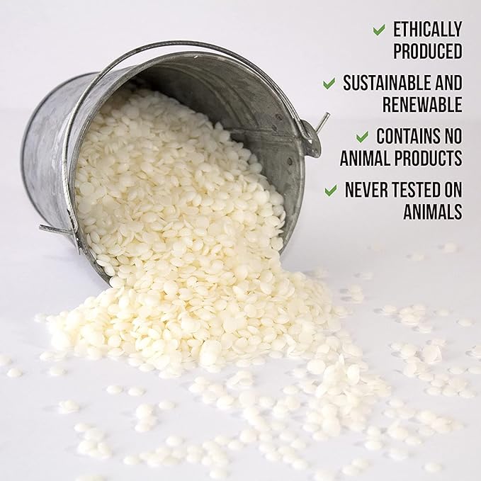 American Soy Organics Microwavable Soy Wax Beads for Candle Making – Premium Soy Candle Kit-10 pounds Freedom Soy Beads-4 Centering Devices- 20 Wick stickers-20 6-inch pre-Waxed Wicks