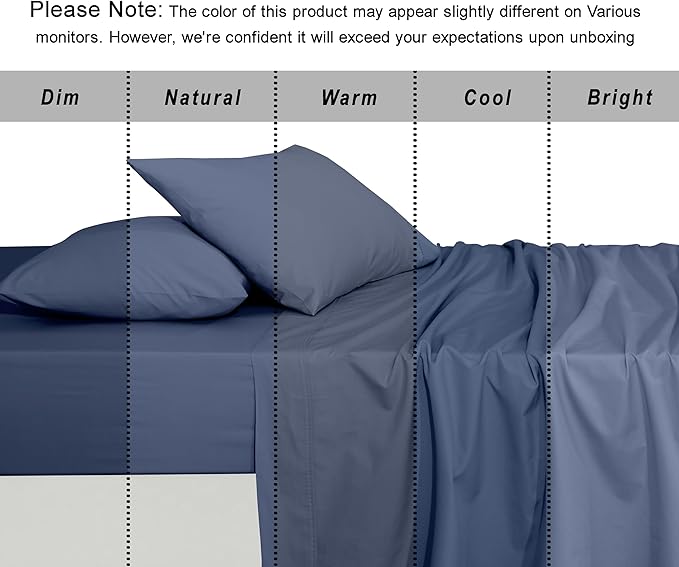 RUVANTI 100% Organic Cotton Sheets Full Size, Percale Weave, GOTS Certified, 4-Piece Set, Deep Pocket 15", Crisp & Breathable, Soft Durable Bedding, Sábanas Algodón Orgánico – Wild Wind