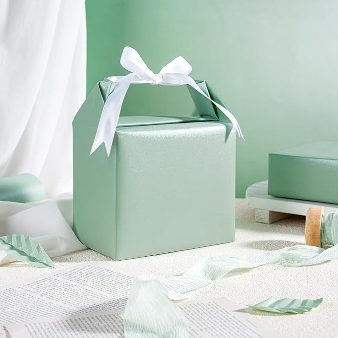 RUSPEPA Mint Matte Wrapping Paper - Solid Color Pearly - luster Paper Perfect for Wedding, Birthday, Spring, Christmas, Baby Shower, DIY Bouquet -17 Inches X 32.8 Feet