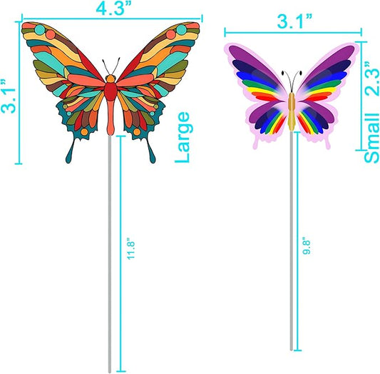 12 PCS Artificial Fabric Butterflies, 2 Sizes Reusable Butterly Crafts Decor, DIY 3D Butterfly Decorations for Fake Flowers Floral Nursery Wedding Tea Party Birthday Easter Spring. (Orange Large)