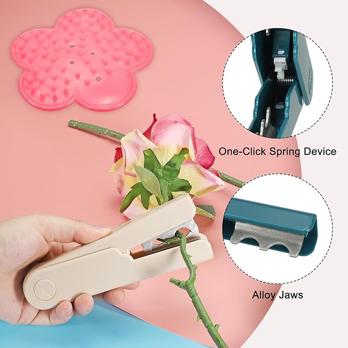 PATIKIL Rose Stem Leaf Thorn Stripper, 2Pcs/1Set Rose Thorn Stripper Remover Tool Leaf Stripping Tool for Gardening Flower Pruning, Blue