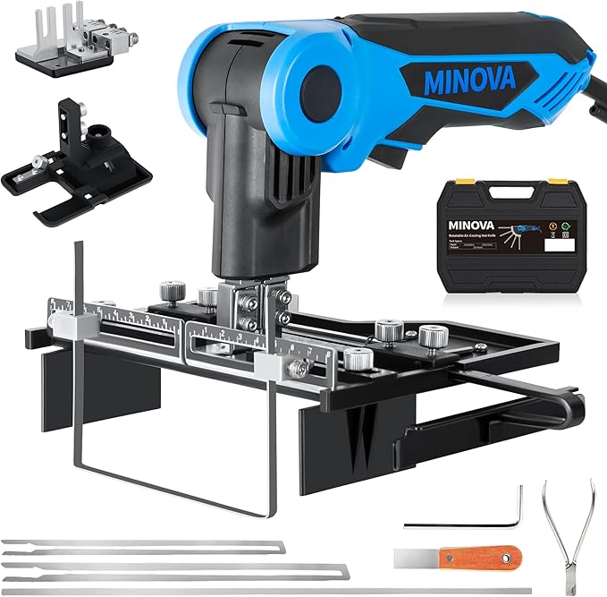 250W AC Rotatable Electric Hot Knife, 6 Blades Foam Cutter Cutting Tool Kit, Full-body Air Cooling System Foam Cutter for EPP, EPS, XPS, EVA, EPE, PU, KT Board, Sponge (Complete Series)