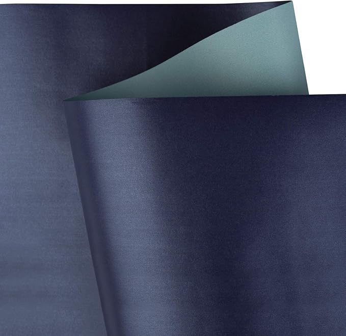 RUSPEPA Navy Gift Wrapping Paper for Men Boys, Jumbo Roll, Navy Blue Solid Color Pearly Shiny Silk Gift Paper for Father's Day, Wedding, Birthday, Christmas, Baby Shower, 30 inches x 32.8 feet