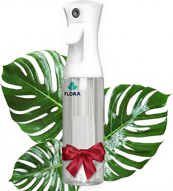 Flora Premium Plant Mister Spray Bottle for Gentle & Fine Mist for Precision Hydration, Dispersed Humidity & Moisture, Comes w App for Smart Plant Care, Plant ID and Diagnosis Tool (1 pack)