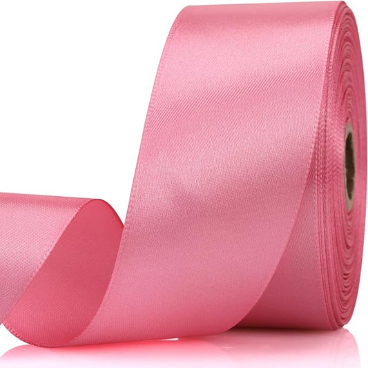 1-1/2 Inch 30 Yards Rose Gold Solid Satin Ribbon for Gift Wrapping,Craft Floral Bouquets,Wedding Party,Timeless Flower,Decoration Floral Hair,Balloons