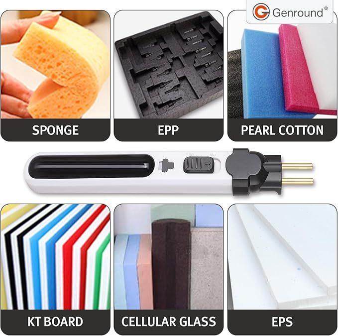 6 in 1 Cordless Foam Cutter,Electric Cutting Machine Pen Tools Kit,Styrofoam Cutting Pen, Foam Carving Tools for Foam Cutting Holes Digging Details Handling