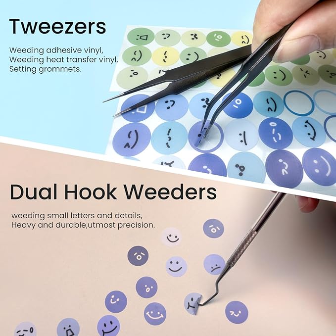 35 PCS Weeding Tools for Vinyl, Precision Craft Tools Set for Weeding Vinyl, Scrapbook Supplies Includes All Basics for Weeding, Scrapbooking, DIY Art