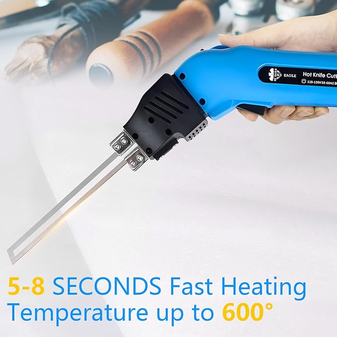 Foam Cutter Styrofoam Cutter Foam Electric Cutting Tool Air Cooled Hot Knife Adjustable Power Foam Cutter for EPP, EPS, XPS, EVA, Sponge, EPE, PU, Nylon(200W 110-120V)