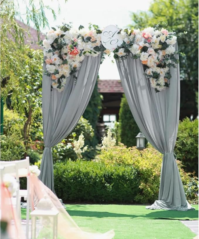 10 x 10 Feet Dark Grey Backdrop Curtain for Partie, Background Curtains for Photoshoot, Birthday, Wedding, Halloween, Thanksgiving, Christmas, New Year Party Decorations 5Ft x 10Ft, 2 Panels