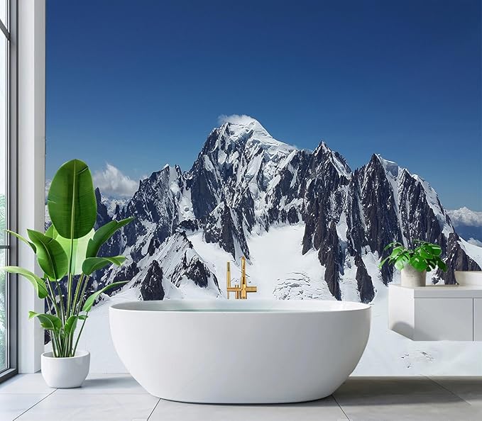 Eierme-Beautiful Mountain View Mural Wallpaper Peel and Stick 160" x 114"