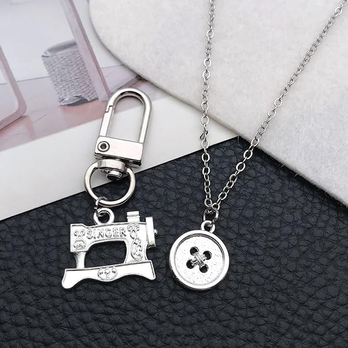 WOCRAFT 60pcs Bright Silver Sewings Charms Bracelet Charms for Jewelry Making Sets DIY Necklace Bracelet Keychain Crafting Charms Kit Craft Supplies (SN915)