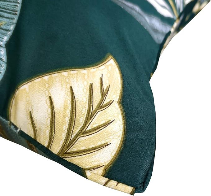 FADFAY Sheets Set Twin Teal Elegant Floral Bedding Tropical Plam Leave Sunflower Bedding 800 Thread Count Luxury Summer Sheets 100% Egyptian Cotton Deep Pocket Bed Sheets Set, 4 Pieces-Twin Size
