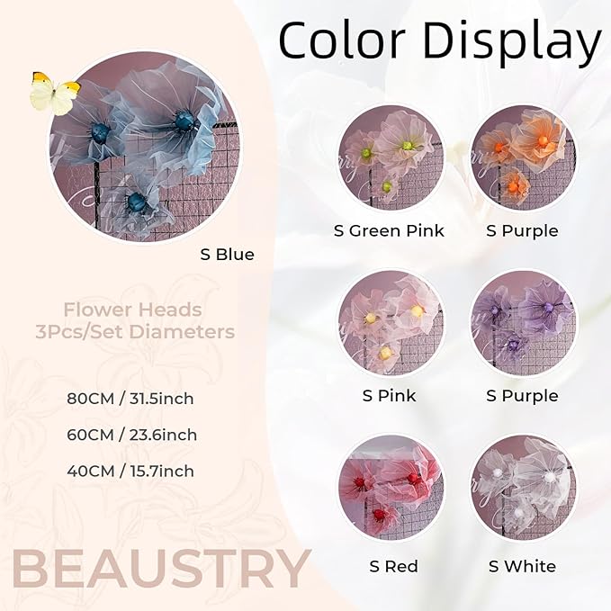 Wedding Decorations for Reception, 5.58 ft Huge Artificial Silk Flower Decoration, Wedding Arrangements, Birthday Party Banquet Background Decor, Shop Window Display (S Orange)