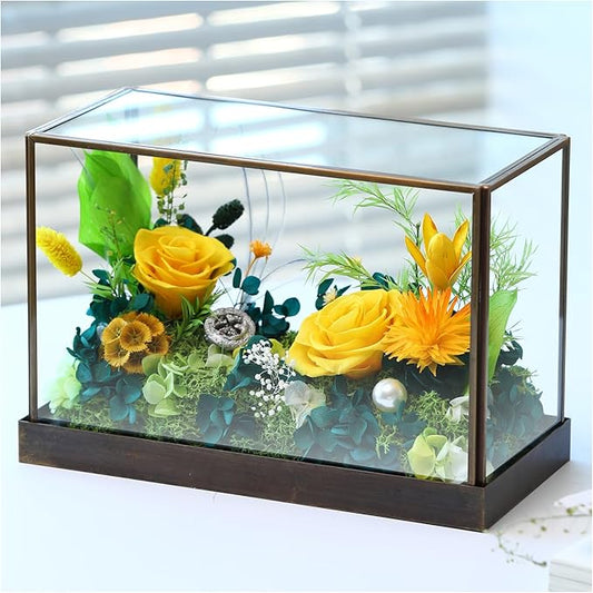 Christmas Flowers Roses Gifts for Mom,Forever Real Preserved Rose in Glass Dome,Christmas Roses Gifts for Women Grandma Wife Mother in Law
