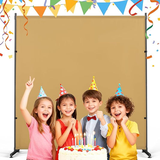 Photography Backgroud/Backdrop –Width Adjustable Thick & Opaque Fabric for Studio, Party, or Video Backdrop– Perfect for Portraits, Events, and Professional Shoots (Khaki, 6FT X 6FT)