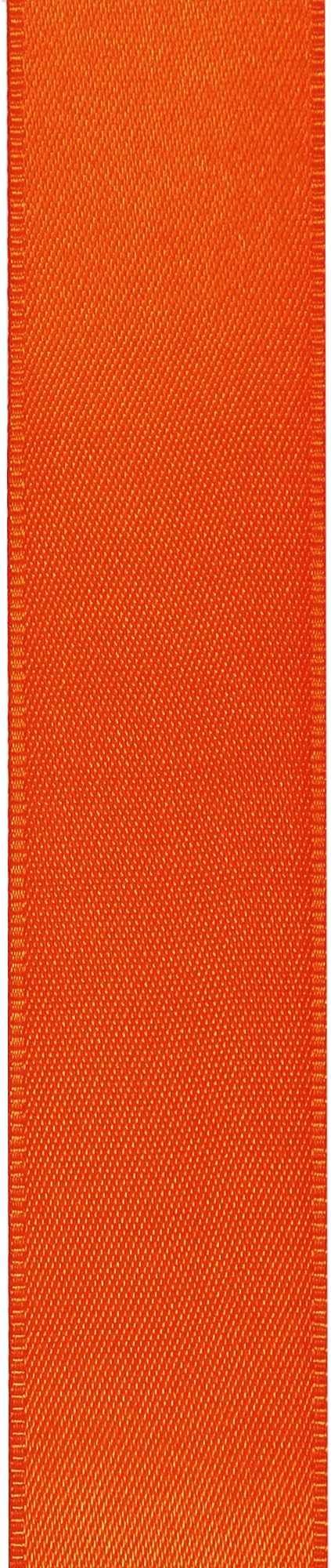 LIUYAXI Torrid Orange Stain Ribbon, 5/8" X Continuous 50 Yards, Double Faced Fabric Ribbon Perfect for Gift Wrapping Wedding Birthday Party Christmas Hair Floral Craft Baby Shower