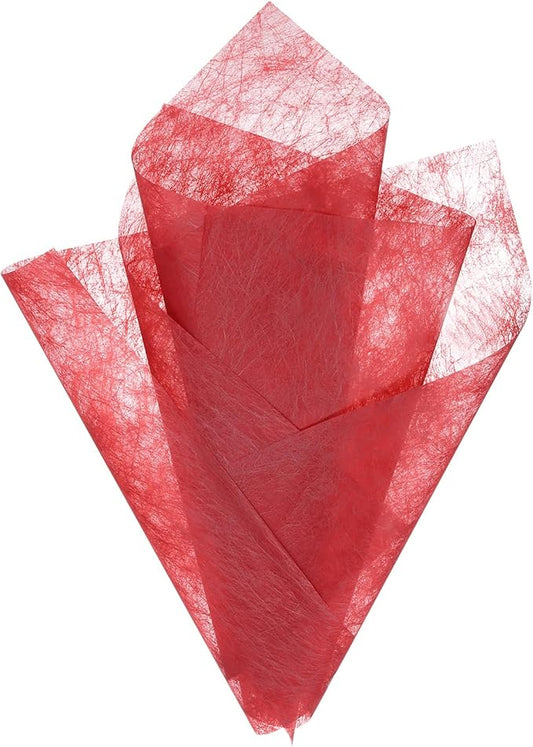 PATIKIL 11.8 Inches Tissue Flower Wrapping Paper, 140 Sheets Waterproof Floral Bouquet Wraps Gift Packaging Tissue for Party Birthday Wedding Holiday Decorations Crafts, Red