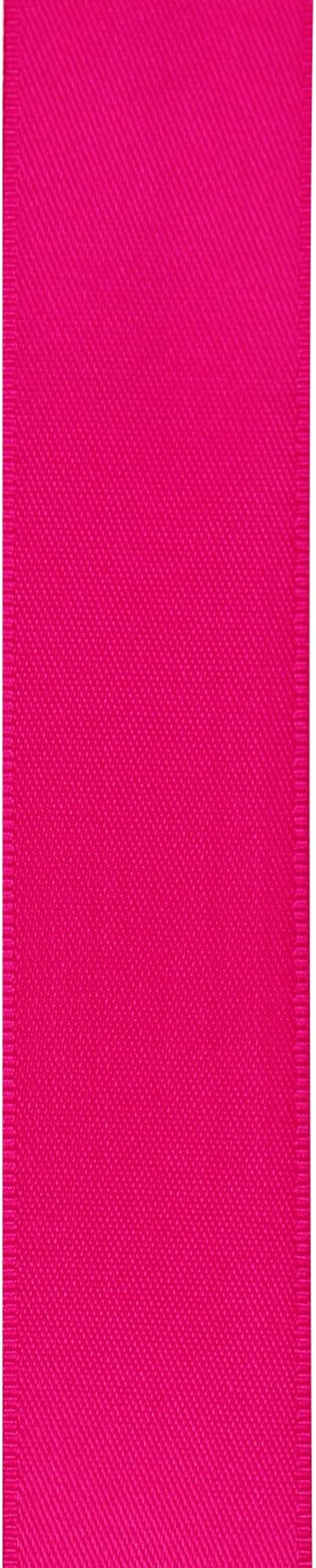 LIUYAXI Hot Pink Satin Ribbon, Double Faced 1/2" X Continuous 25 Yards Ribbons Perfect for Gift Wrapping Bows Bouquet Wedding Craft and More
