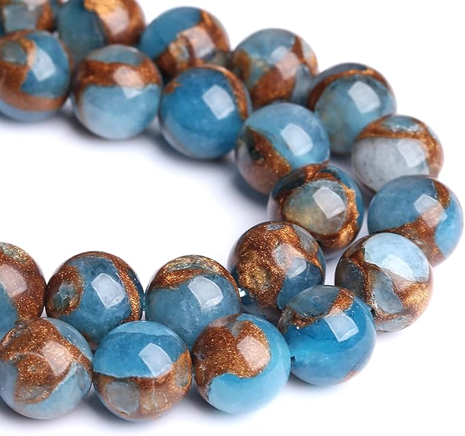 4MM 88PCS Lake Blue Cloisonne Craft Spacer Loose Beads for Jewelry Making DIY Bracelet