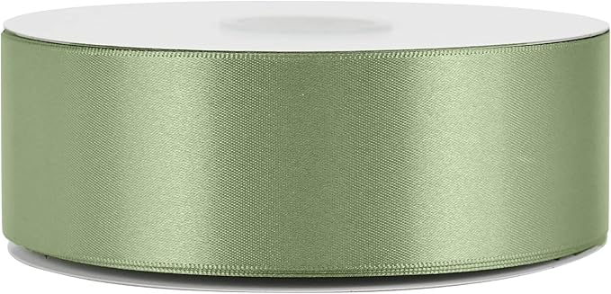 MEEDEE Spring Moss Satin Ribbon 1-1/2 Inch Spring Green Ribbon Lux Double Faced Satin Ribbons by 50 Yards Polyester Satin Ribbons for Crafts, Weddings, Flower Bouquet, Holiday Decorating