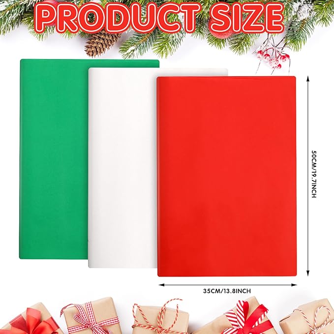 Tatuo 600 Sheets Christmas Tissue Papers Bulk 20 x 14 Inch Red Green and White Christmas Gift Wrapping Paper DIY Presents Arts Crafts Xmas Gift Bags Boxes Holiday Party Favor Supplies