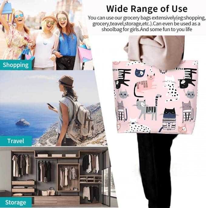 Shoulder Bag Large Reusable Eco-friendly Shopping Bags Portable Storage Handbag