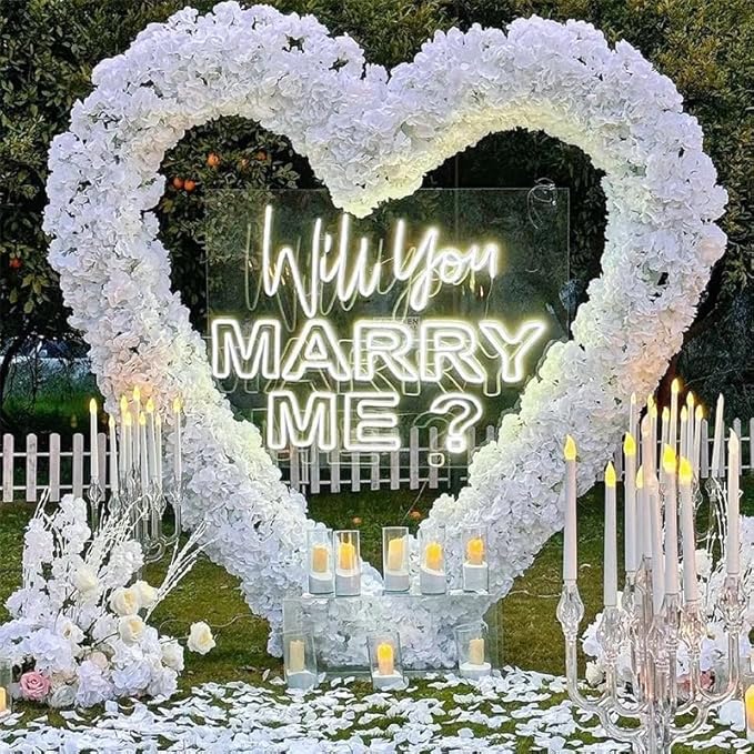 7FT Heart Shaped Metal Arch Frame, Wedding Arch Stand for Ceremony, Large Double Tube Balloon Arch for Wedding Backdrop (Gold)
