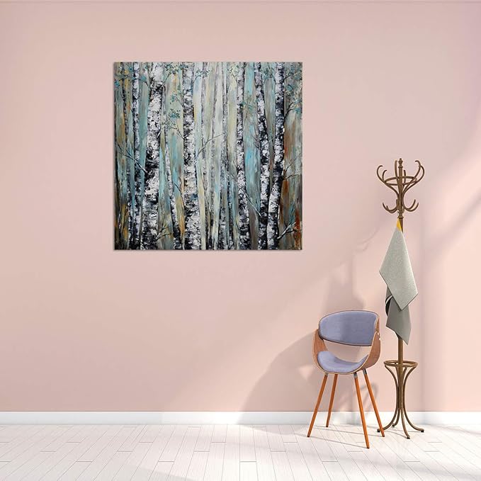Yihui Arts Abastract Forest Canvas Wall Art Tree Artwork Pictures for Living Room Bedroom and Office Decor