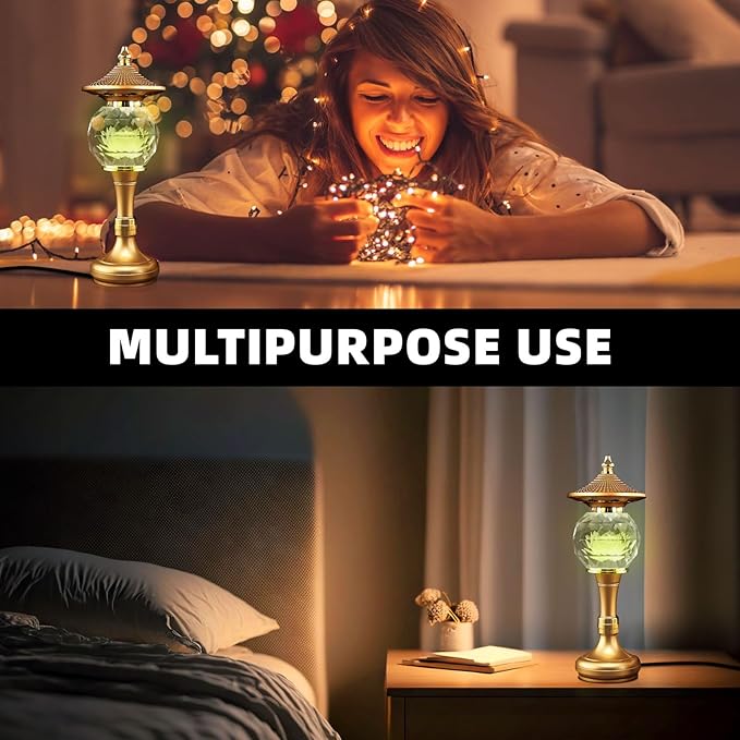 1 Pair-7 Color LED Lotus Flower Lamp - Pineapple Shape Crystal Lotus Buddhist Lamp Lights, Buddha Lamp Light with Adjustable Switch for Buddhist Occasions, Supplies Meditation (10 inch)