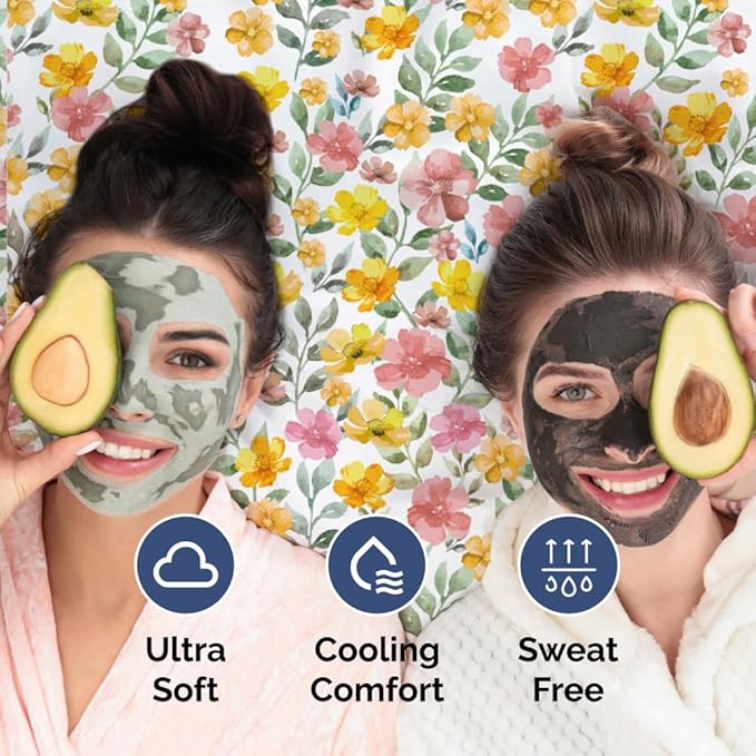 Floral Sheets - Watercolor Floral Bed Sheet Set - 1 Flat, 1 Fitted & 1 Pillowcase w/ Deep Pockets - Comfy, Wrinkle & Fade Free Boho Botanical Bedding - Ultra-Soft, Breathable & Cooling - Twin Size New