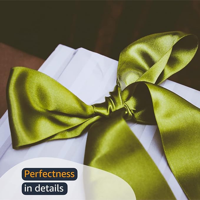 Morex Ribbon Double Face Satin Ribbon 7/8" X 50 YD Brown Ribbon for Gift Wrapping, Birthday Gift Cards, Satin Dress for Women, Silk Ribbons for Crafts, Wedding Gifts for Couple