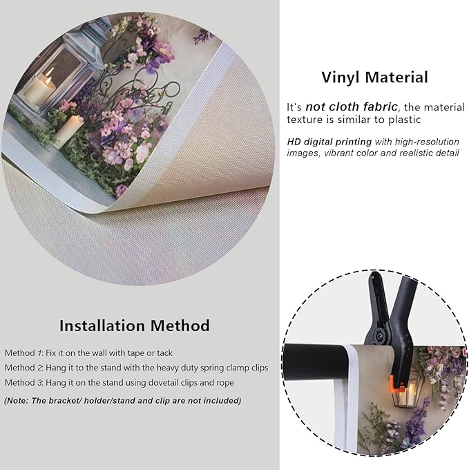 YongFoto Elegant Flower Wall Backdrop 8x6.5ft Floral Butterfly Candle Photography Background Baby Bridal Shower Wedding Girl Birthday Party Banner Room Decor Portrait Photoshoot Wallpaper Photo Booth