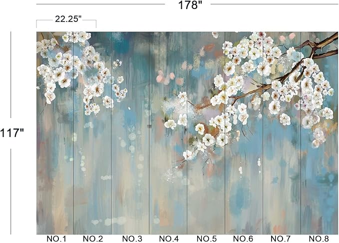 mangnolia Chinoiserie Wallpaper Wall Mural Wallpaper for Bedroom 178" x 117"