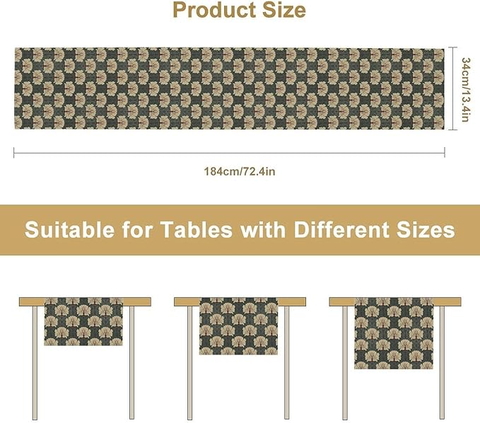 Vintage Floral Table Runner, William Morris Flowers Classic Boho Art Table Runner for Kitchen Dining Party, 13x90 Inch