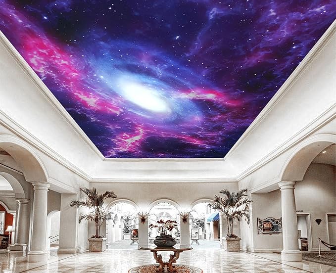 Cliouar-Space Background with Nebula and Galaxy Peel and Stick 137" x 102"