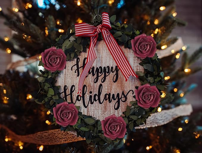 100pcs Burgundy Glitter Roses 2.56" Foam Glitter Flowers Fake Roses Artificial Roses for Bridal Shower Centerpieces DIY Wedding Flower Floral Arrangements