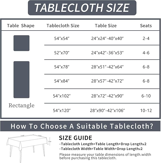 Rectangle Table Cloth,100% Waterproof Tablecloth Oil Proof Spill Proof Vinyl Table Cloth, Wipe Clean Plastic Table Cover for Dining, Camping, Indoor and Outdoor 54" x 84",Triangle