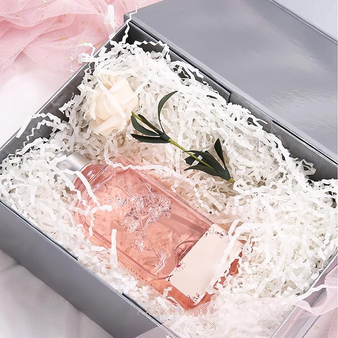 PACKHOME Gift Box 9x6.5x3.8 Inches, Rectangle Collapsible Box with Magnetic Lid for Gift Packaging (Glossy Gray)